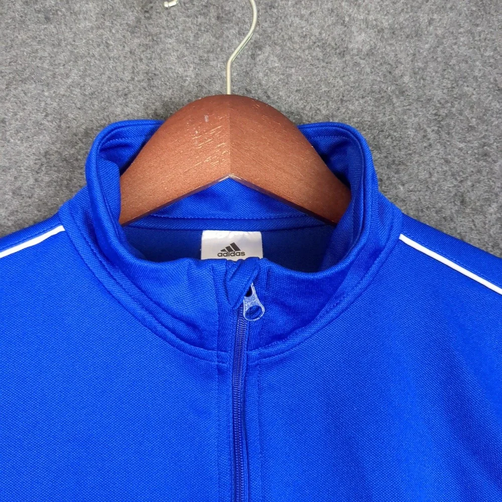 Adidas Climalite Mens Small Blue Quarter Zip Athletic Pullover Training Top